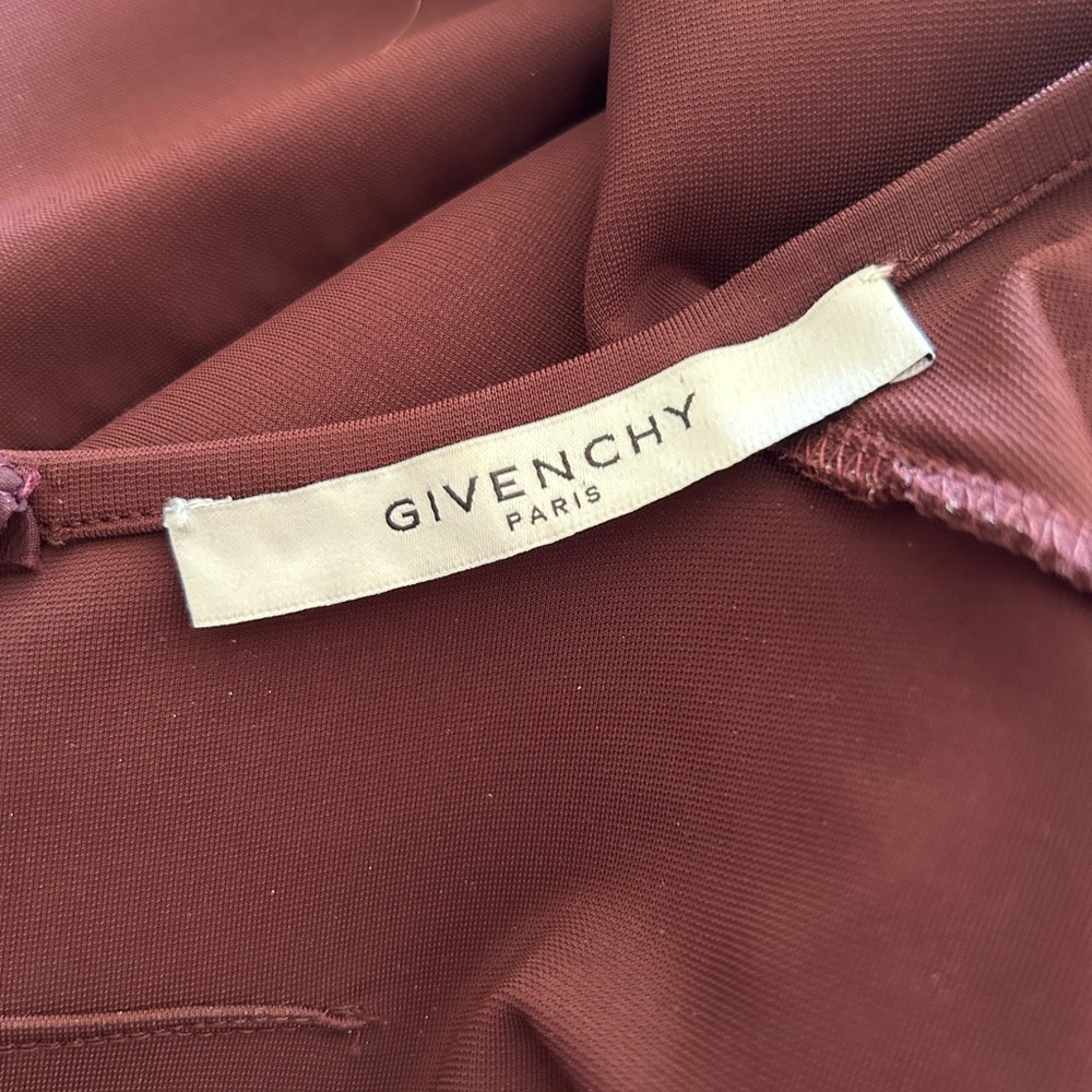 Givenchy Dark Cherry 🍒 color Asymmetrical Dress Size Small - Picture 2 of 10